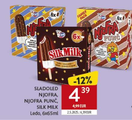 Sladoled Njofra, Njofra punč, Silk milk