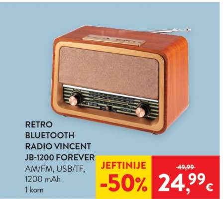 Retro Bluetooth Radio Vincent JB-1200 Forever