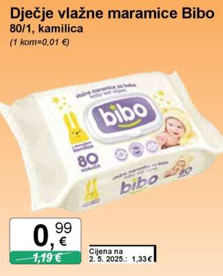 Dječje vlažne maramice Bibo