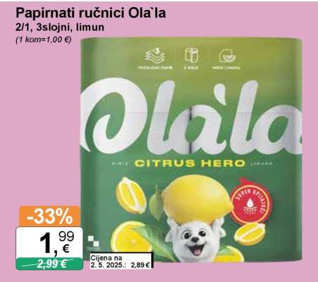 Papirnati ručnici Ola’la