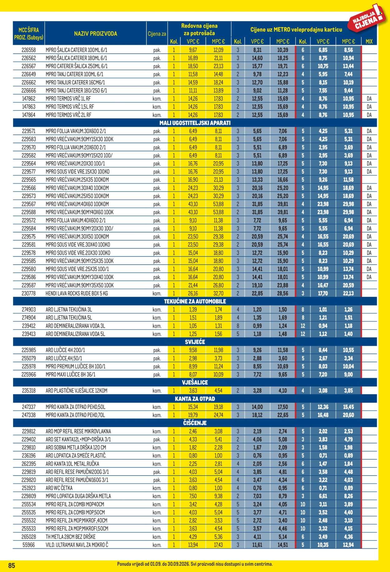 Metro katalog - 01.09.2026. - 30.09.2026. Stranica 85