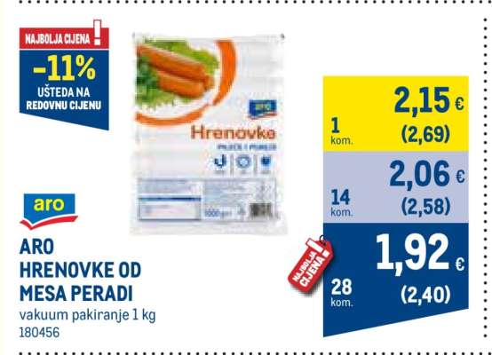 ARO HRENOVKE OD MESA PERADI
