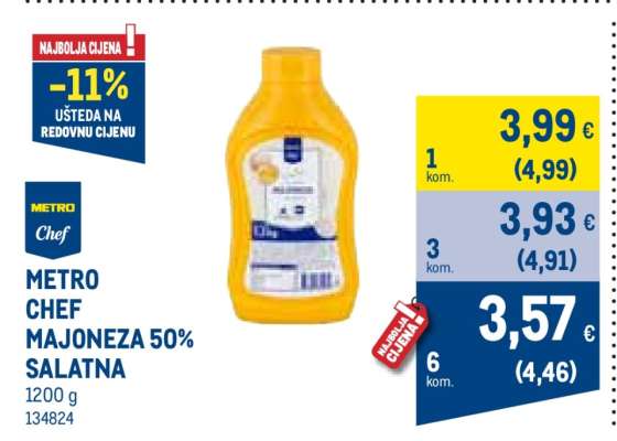 METRO CHEF MAJONEZA 50% SALATNA