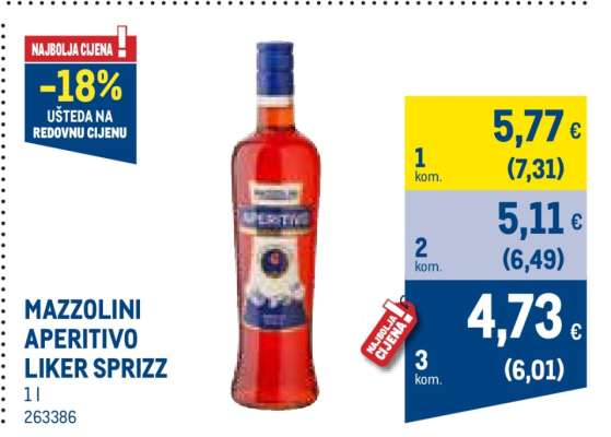 MAZZOLINI APERITIVO LIKER SPRIZZ