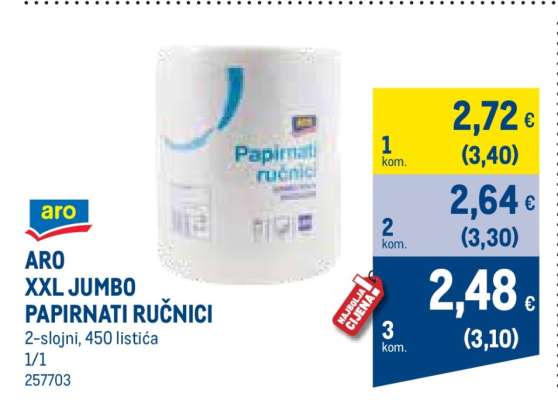 ARO XXL JUMBO PAPIRNATI RUČNICI