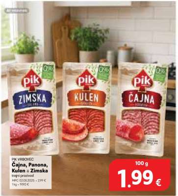 PIK VRBOVEC Čajna, Panona, Kulen ili Zimska