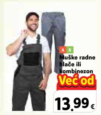 Muške radne hlače ili kombinezon