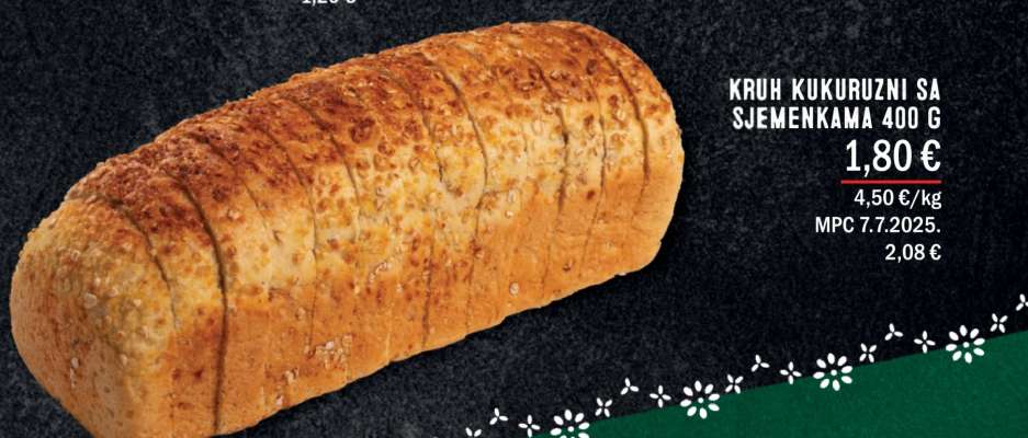 KRUH KUKURUZNI SA SJEMENKAMA 400 G