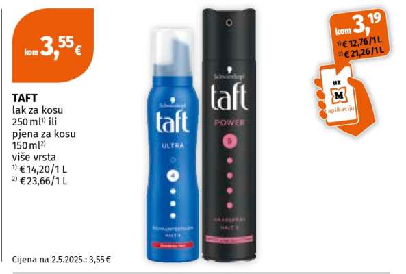 TAFT lak za kosu ili pjena za kosu