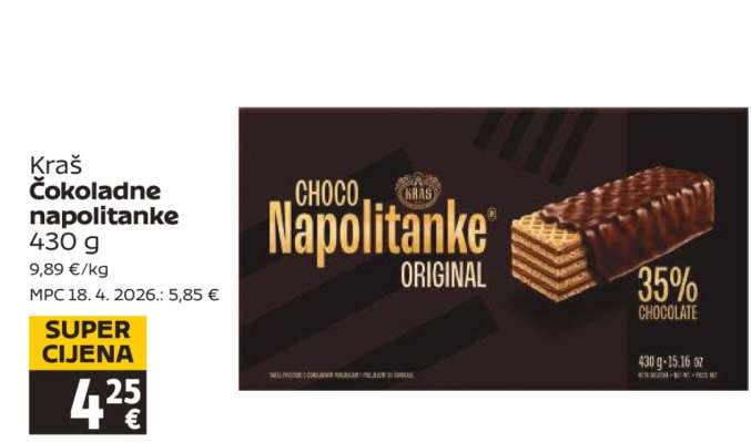 KRAŠ ČOKOLADNE NAPOLITANKE
