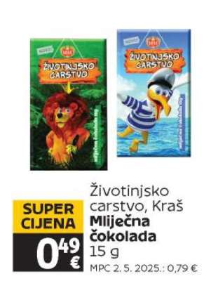 Životinjsko carstvo, Kraš Mlječna čokolada