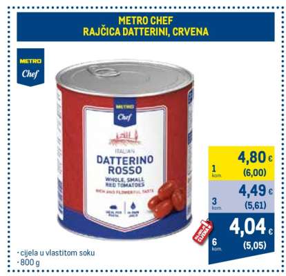 METRO CHEF RAJČICA DATTERINI, CRVENA