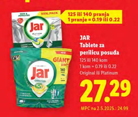 JAR Tablete za perilicu posuđa