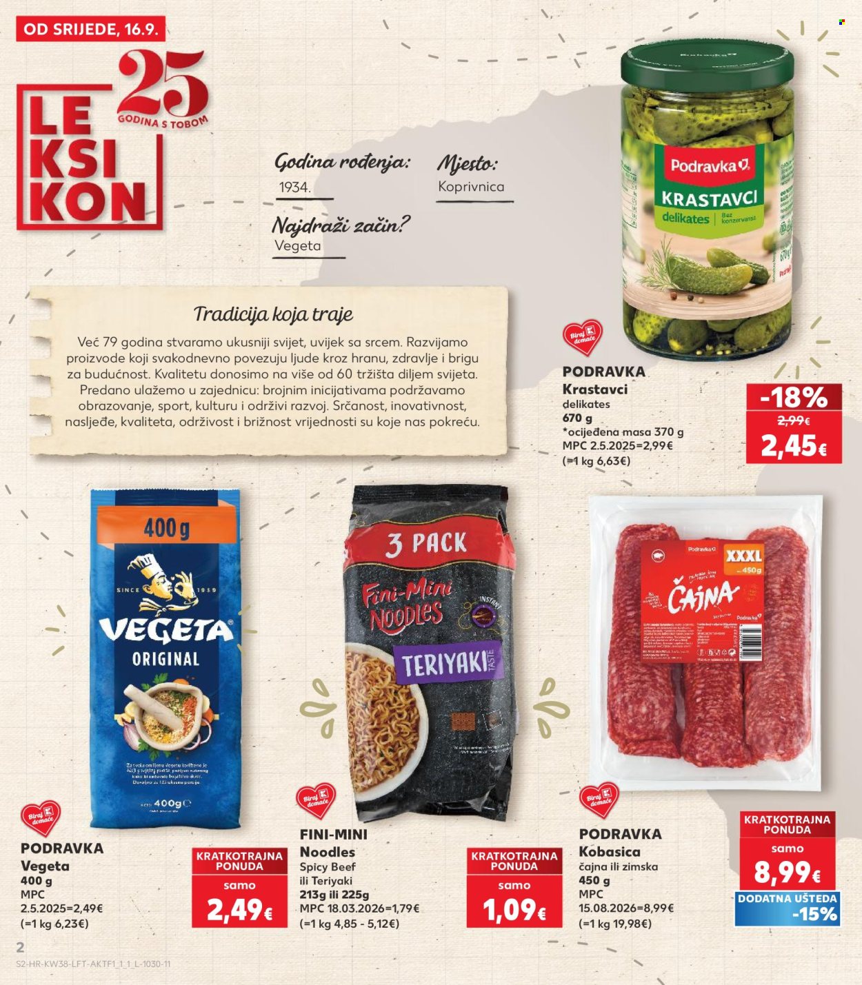 Kaufland katalog - 16.09.2026. - 22.09.2026. Stranica 2