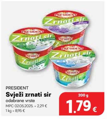 Svježi zrnati sir