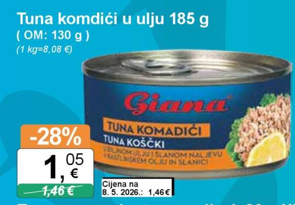 Tuna komdići u ulju 185 g