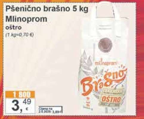 Pšenično brašno 5 kg Mlinoprom