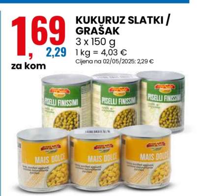 KUKURUZ SLATKI / GRAŠAK