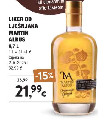 LIKER OD LJEŠNJAKA MARTIN ALBUS