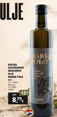EKSTRA DJEVIČANSKO MASLINOVO ULJE MARKO POLO