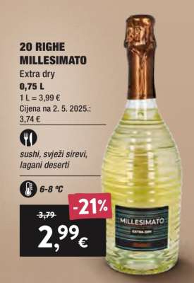 20 RIGHE MILLESIMATO