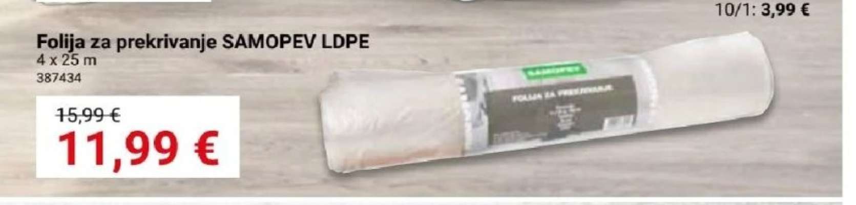 Folija za prekrivanje SAMOPEV LDPE