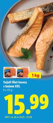 Svježi filet lososa s kožom XXL