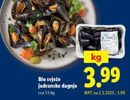 Bio svježe jadranske dagnje