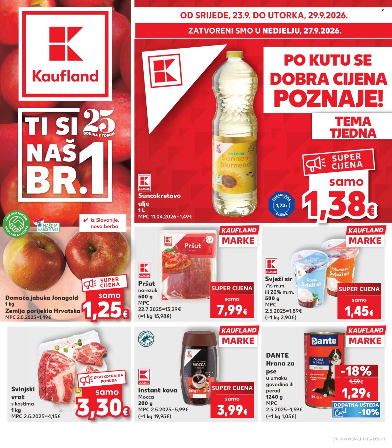 Kaufland katalog - 23.09.2026. - 29.09.2026. Stranica 1