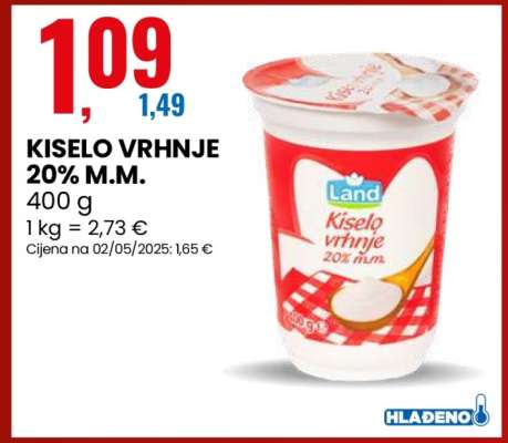 KISELO VRHNJE 20% M.M