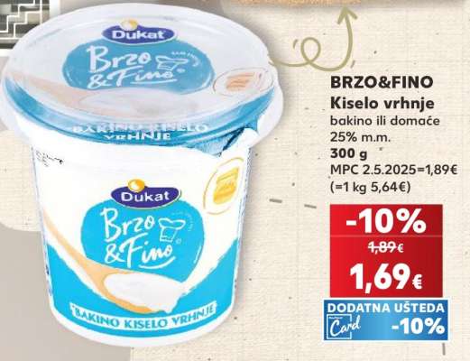 BRZO&FINO KISELO VRHNJE