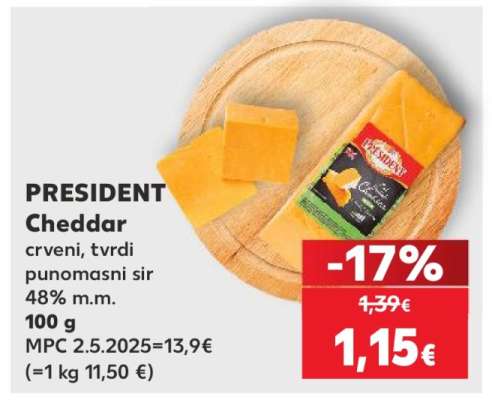 PRESIDENT Cheddar