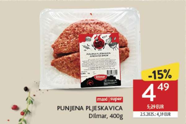 PUNJENA PLJESKAVICA Dilmar, 400g