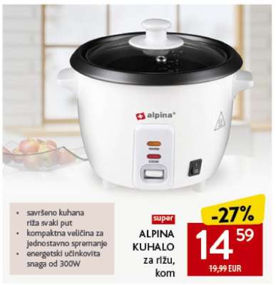 ALPINA KUHALO za rižu, kom