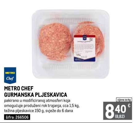METRO CHEF GURMANSKA PLJESKAVICA