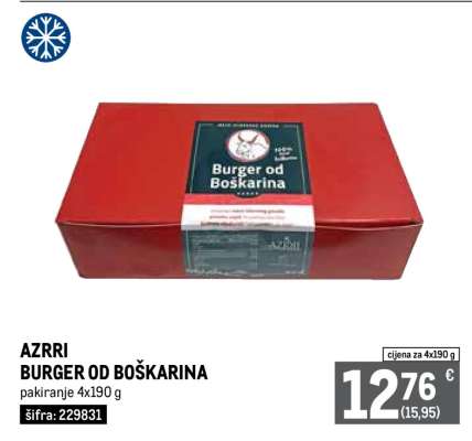 AZRRI BURGER OD BOŠKARINA