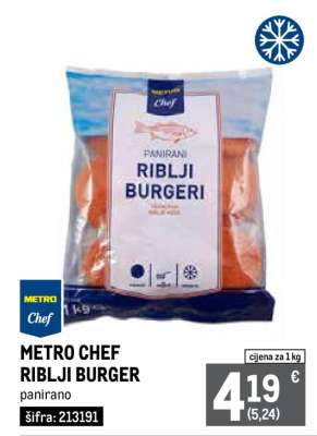 METRO CHEF RIBLJI BURGER
