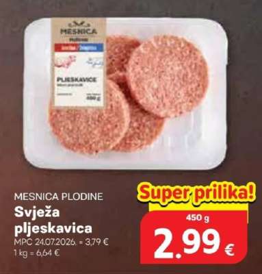 MESNICA PLODINE Svježa pljeskavica