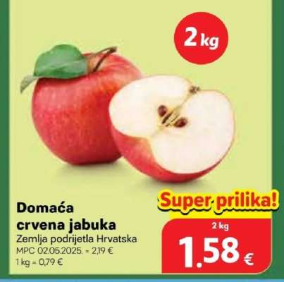 Domaća crvena jabuka