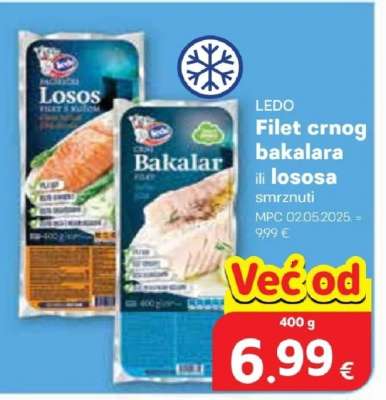 Filet crnog bakalara ili lososa