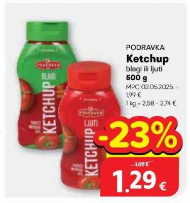 Ketchup blagi ili ljuti 500 g