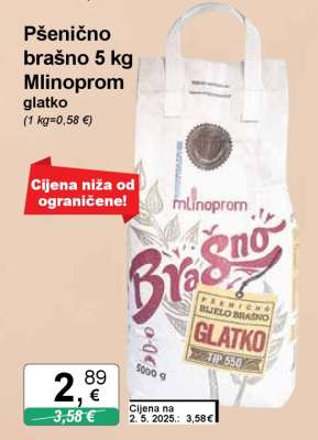 Pšenično brašno 5 kg Mlinoprom glatko