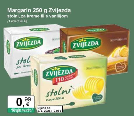 Margarin 250 g Zvijezda