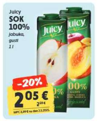 Juicy SOK 100% jabuka, gusti