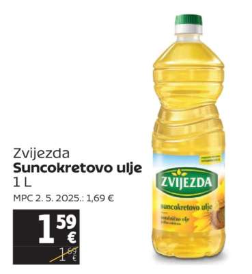 ZVIJEZDA Suncokretovo ulje 1 l