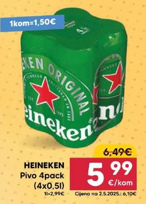 HEINEKEN Pivo 4pack