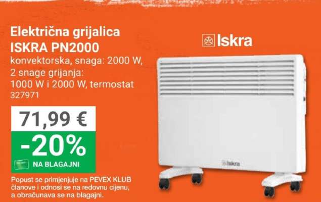 Električna grijalica ISKRA PN2000