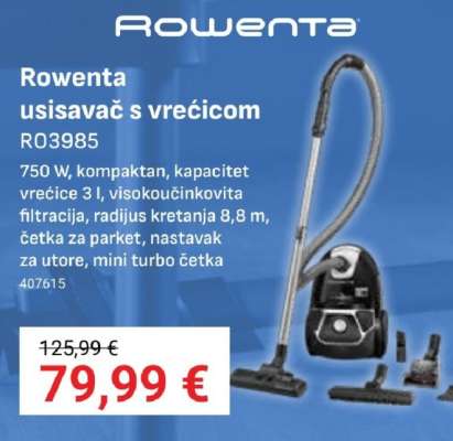 Rowenta usisavač s vrećicom