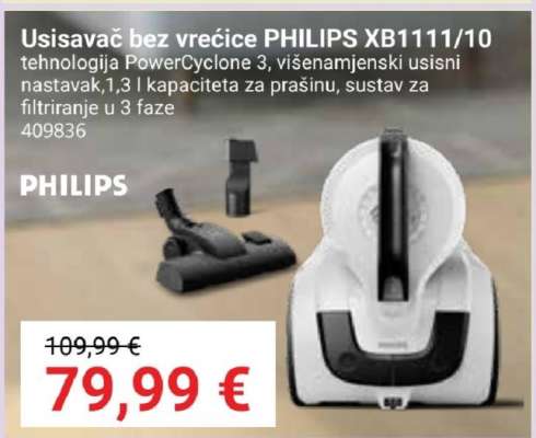 Usisavač bez vrećice PHILIPS XB1111/10