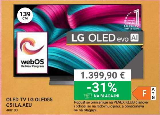OLED TV LG OLED55 C51LA.AEU